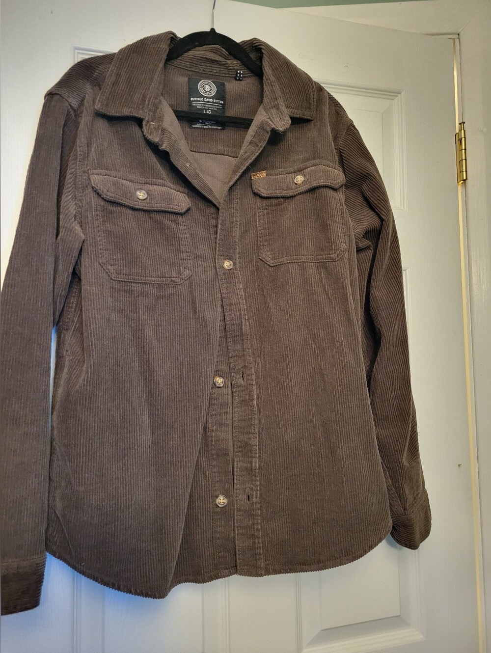 Buffalo David Bitton Brown Corduroy Shirt Jacket-L